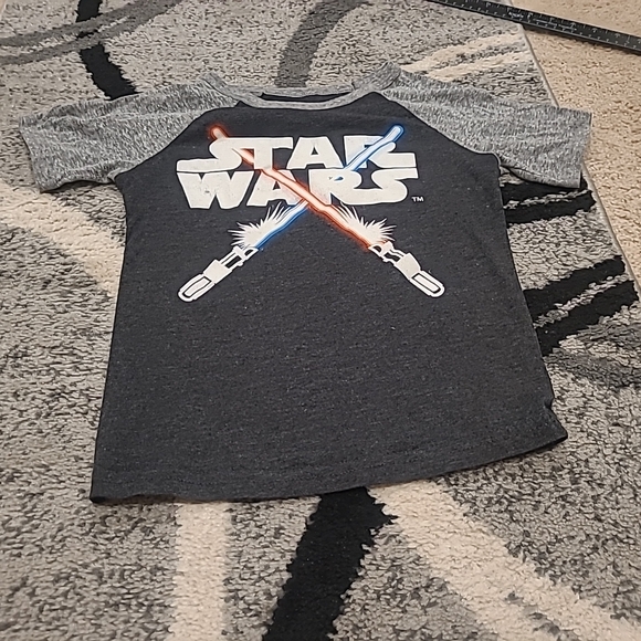 Star Wars X Jumping Beans Boys Raglan Graphic Tee Sz 6 - Picture 2 of 7